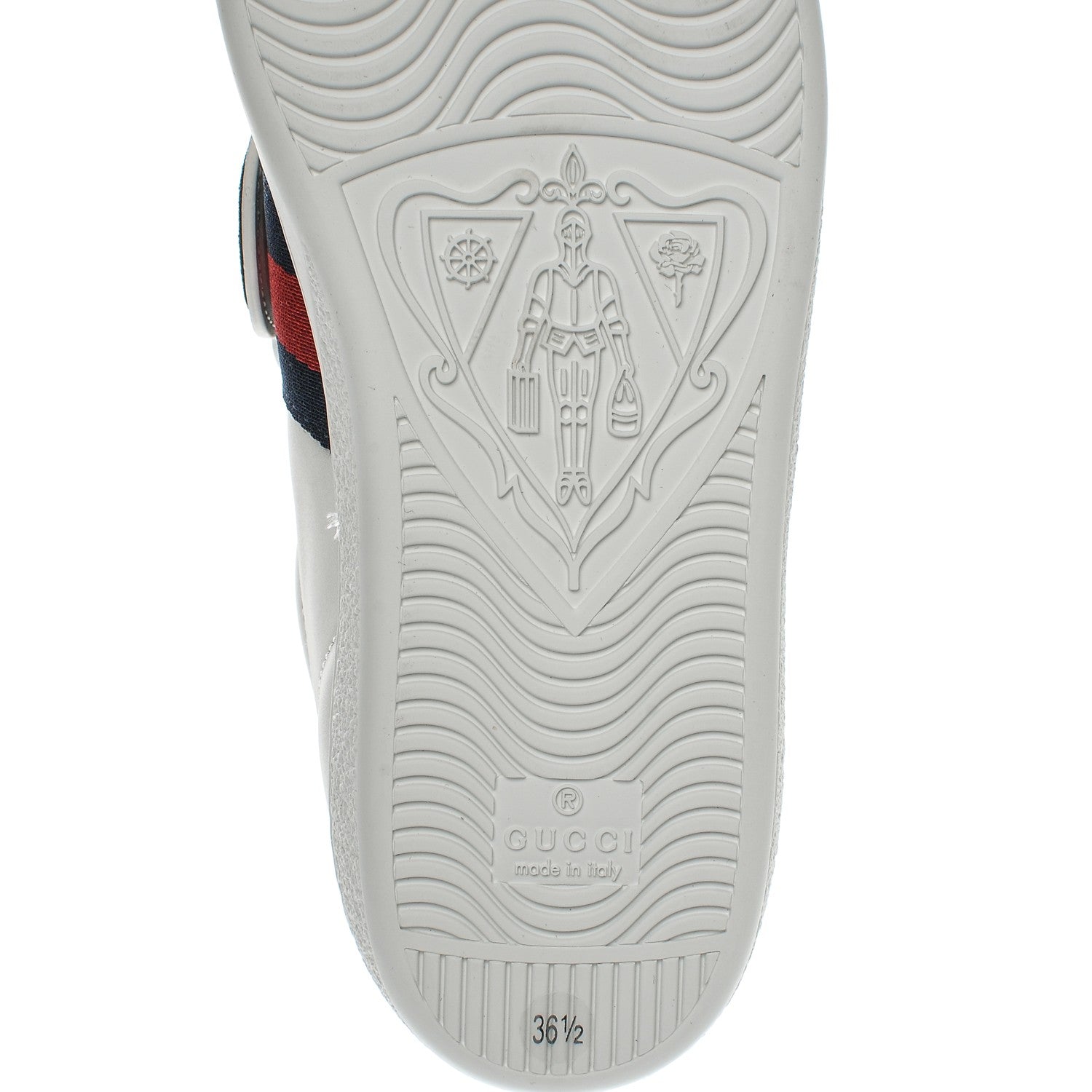 Gucci Calfskin Ayers Blind For Love Embroidered Womens Ace Sneakers 36.5 White 10 of 11