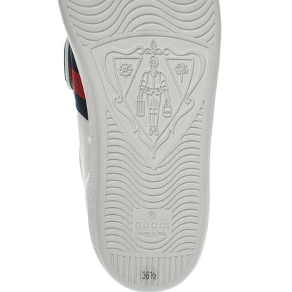 Gucci Calfskin Ayers Blind For Love Embroidered Womens Ace Sneakers 36.5 White 10 of 11