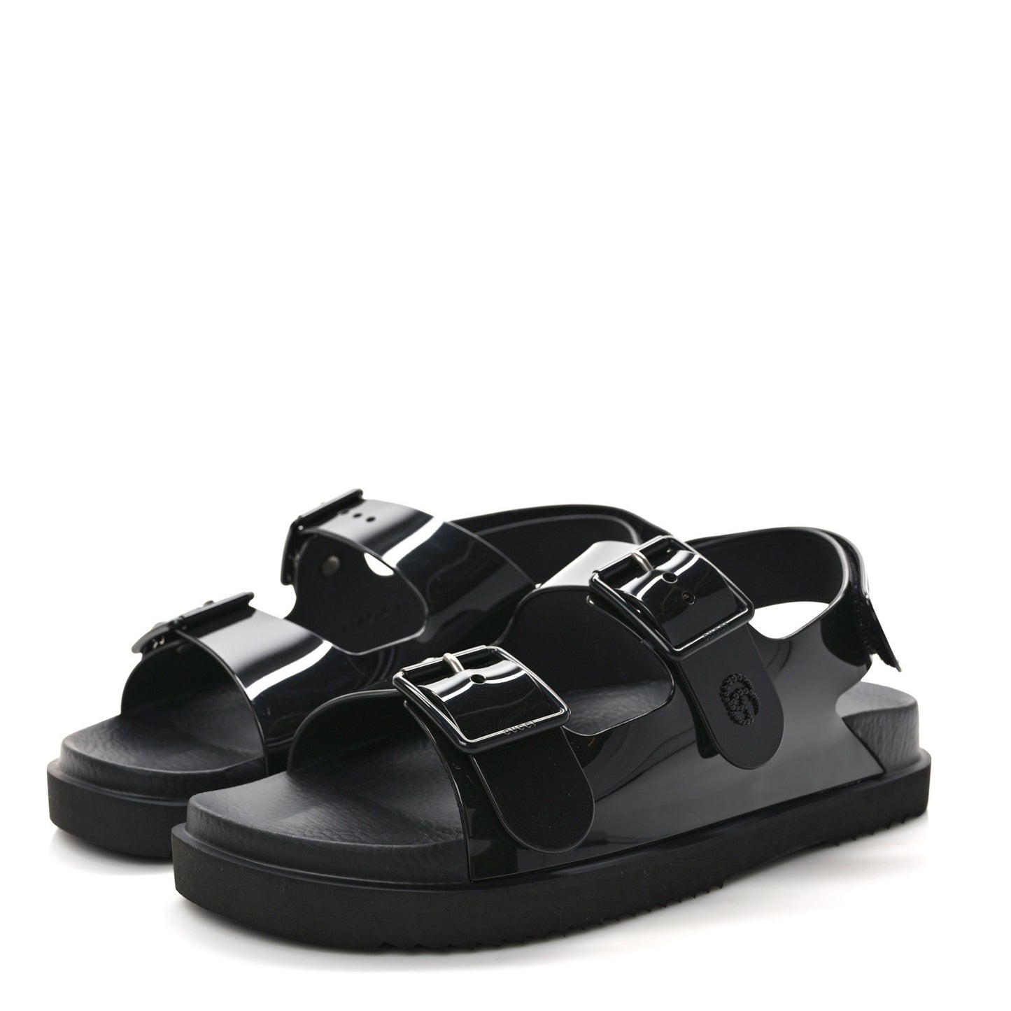 Rubber Mini Double G Womens Isla Dad Sandals 41 Black