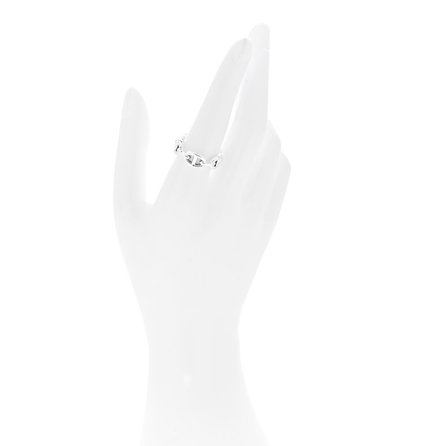Sterling Silver PM Chaine d'Ancre Enchainee Band Ring 57 8