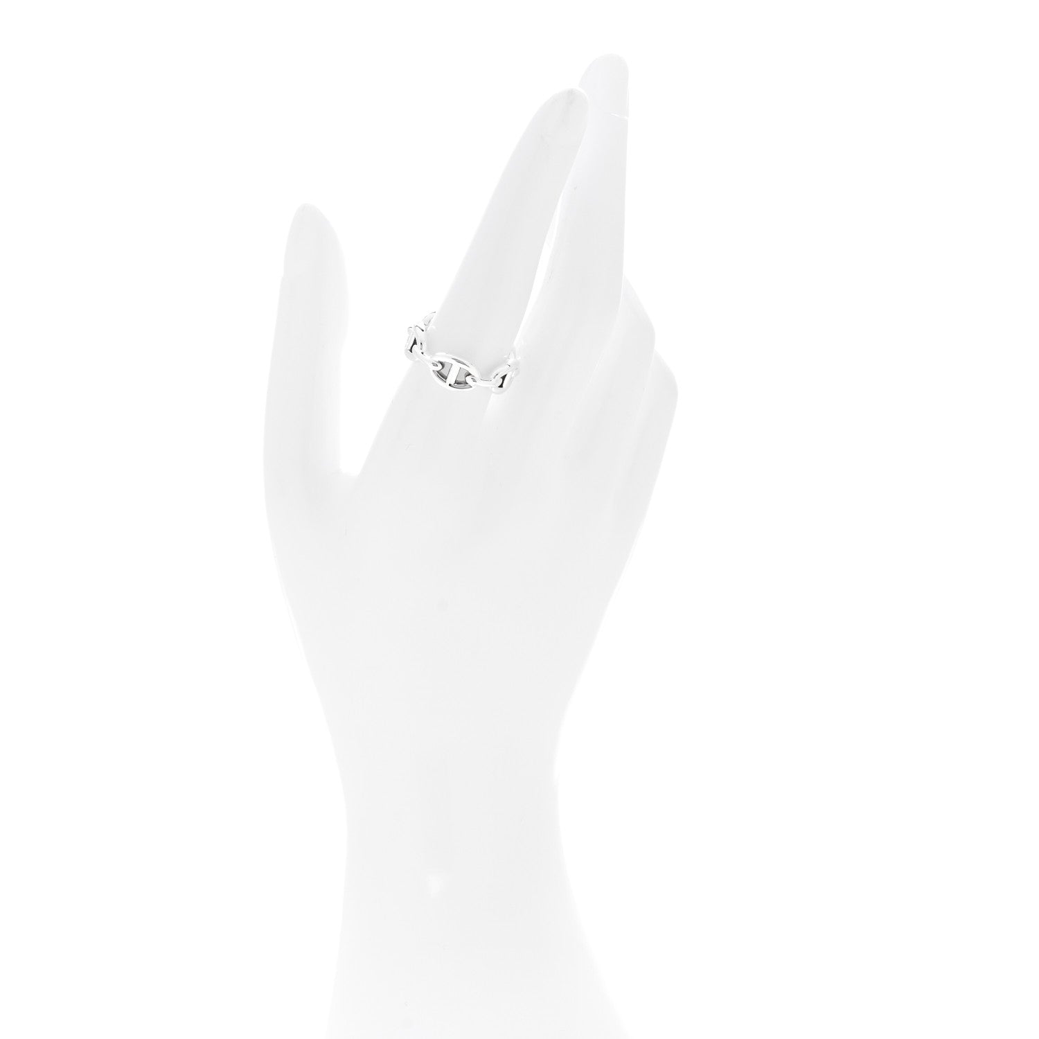Hermes Sterling Silver PM Chaine d'Ancre Enchainee Band Ring 57 8 2 of 7