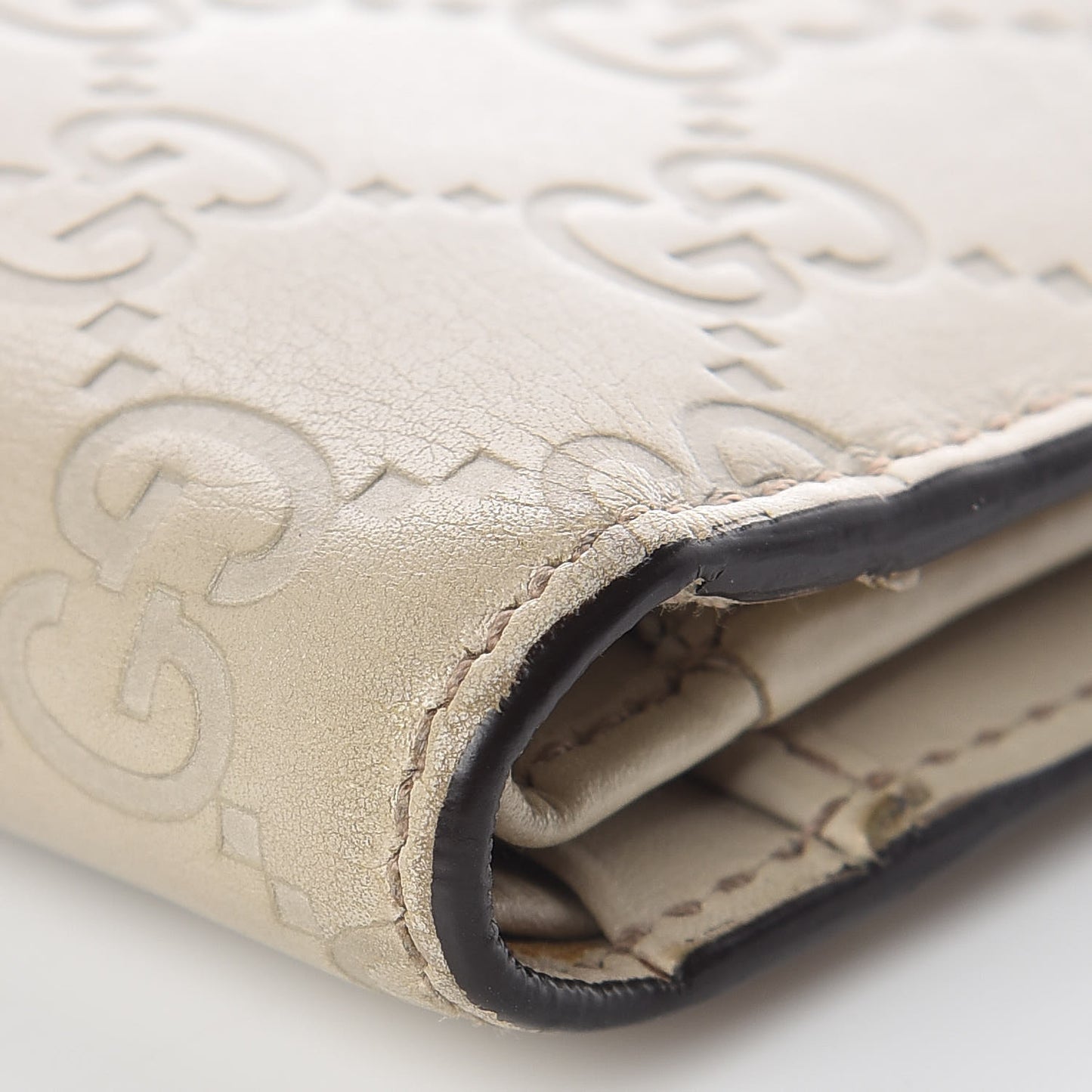 Guccissima Bi-Fold Wallet White
