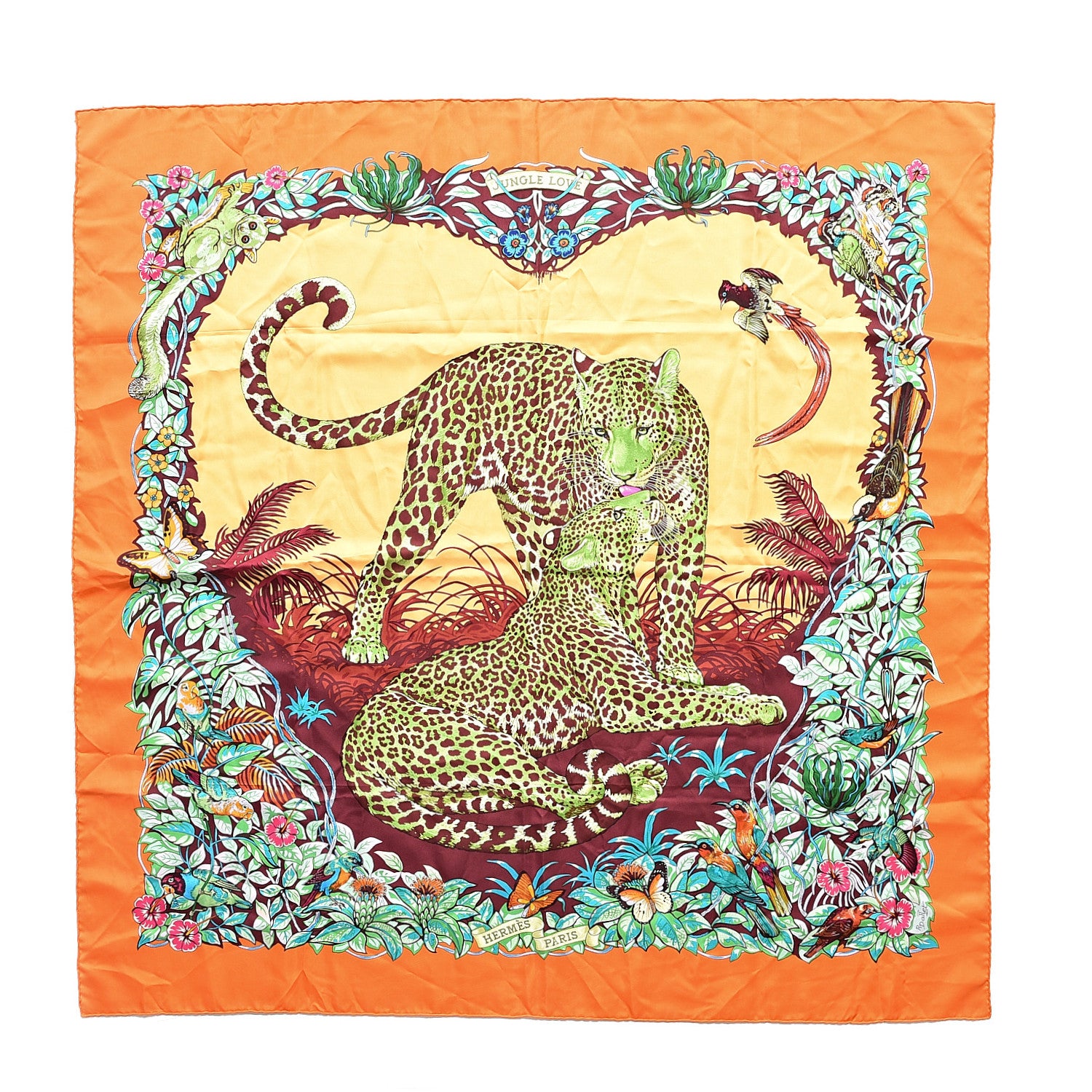 Hermes Silk Jungle Love Scarf 90 1 of 6