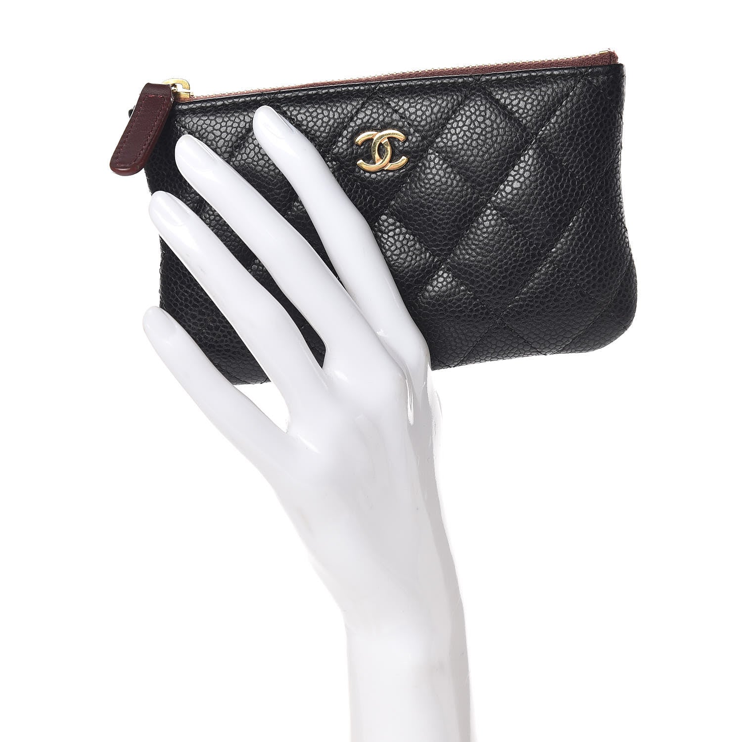 Chanel Caviar Quilted Small Cosmetic Case Black 3 of 8