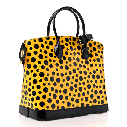 Louis Vuitton Vernis Kusama Infinity Dots Lockit MM Yellow 3 of 8