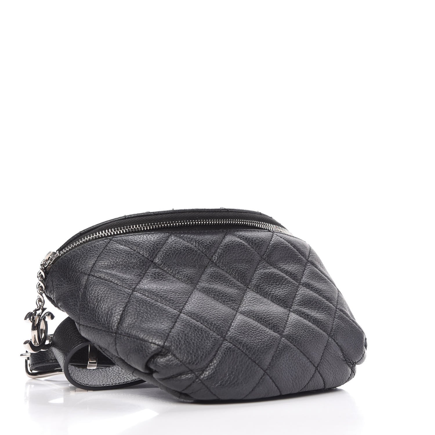 Chanel Grained Calfskin Quilted Waist Belt Bag Black 4 of 11