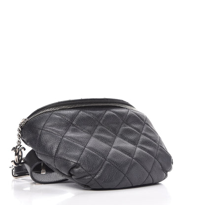 Chanel Grained Calfskin Quilted Waist Belt Bag Black 4 of 11