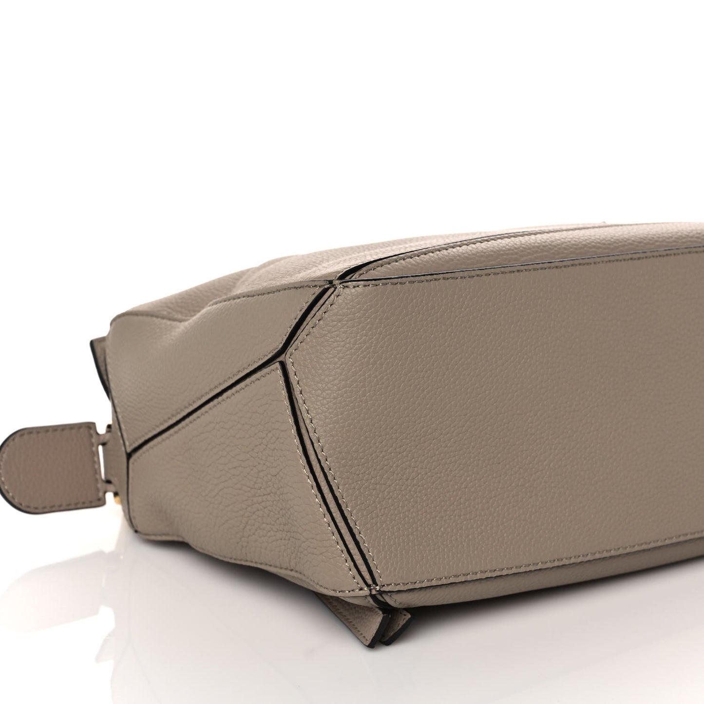 Grained Calfskin Small Puzzle Bag Sand