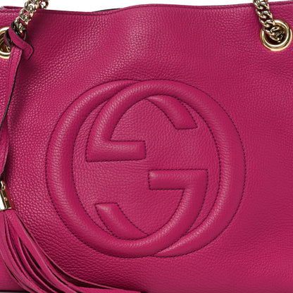 Gucci Cellarius Calfskin Medium Soho Chain Shoulder Bag Bright Bouganville 8 of 10