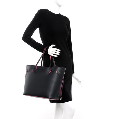 Louis Vuitton Epi Neverfull MM Black Hot Pink 2 of 12