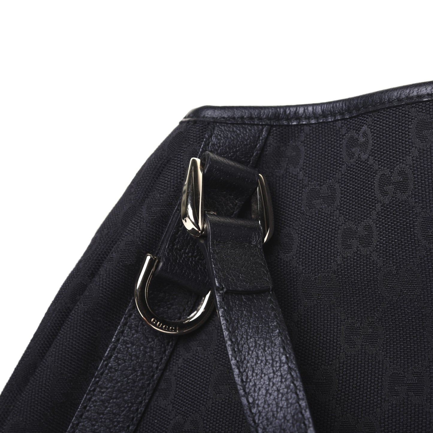 Monogram Medium Abbey Shoulder Bag Black