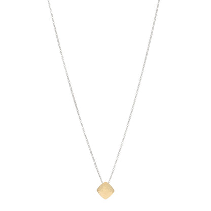 John Hardy Sterling Silver 18K Yellow Gold Classic Chain Small Sugarloaf Hammered Pendant Necklace 1 of 4