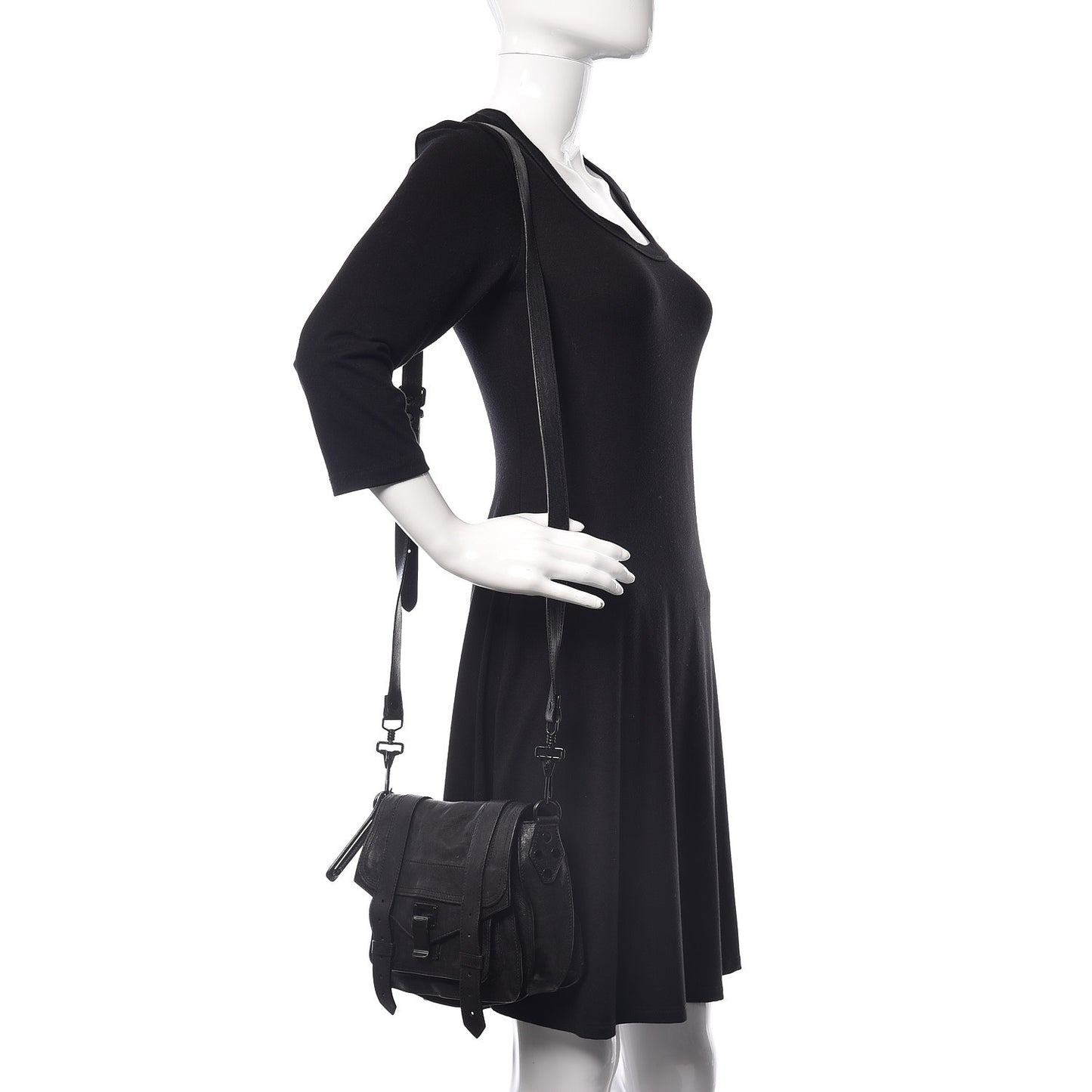 Lambskin PS1 Mini Pouch Messenger Black