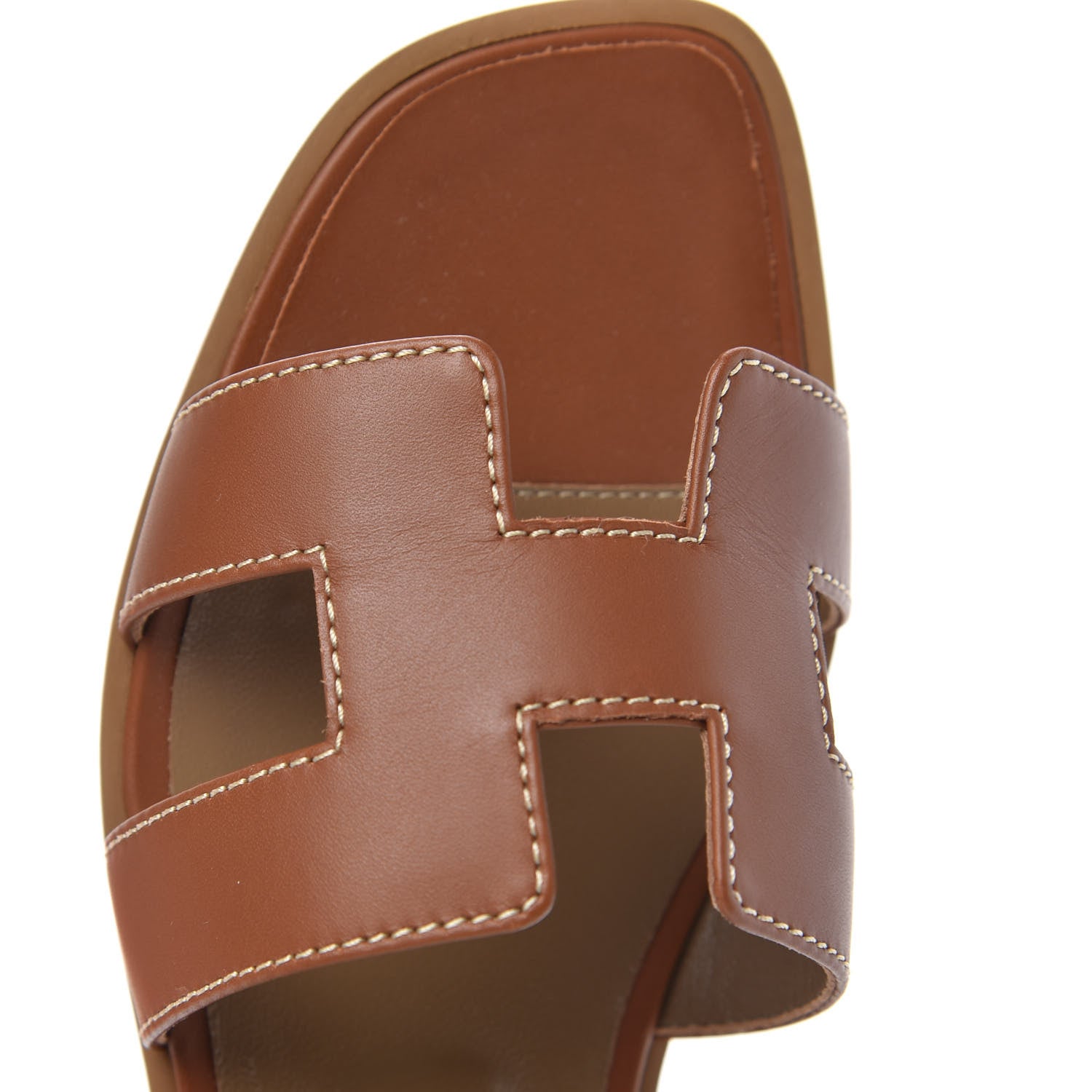 Hermes Box Calfskin Oran Sandals 35 Gold 10 of 10