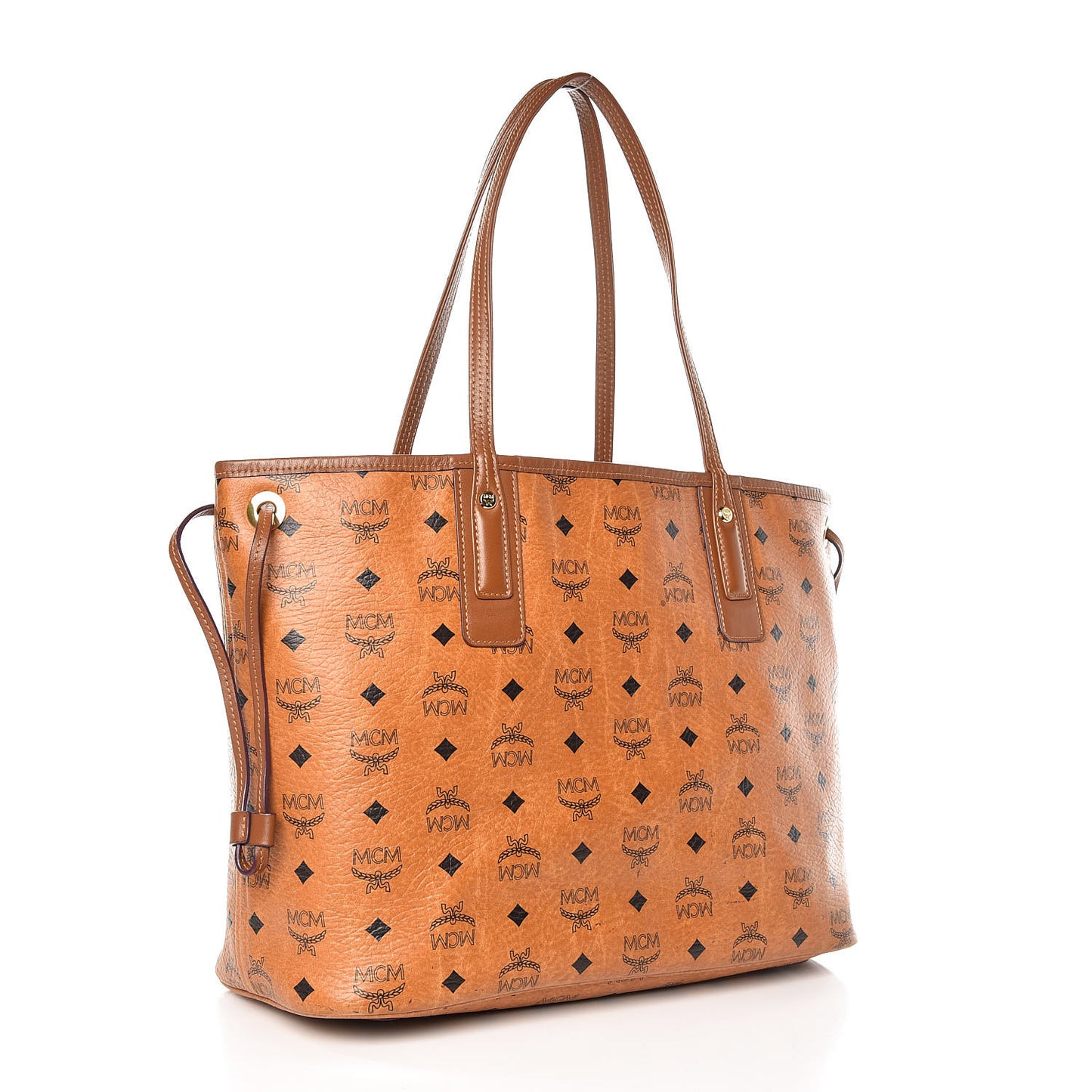 Visetos Medium Liz Reversible Shopper Tote Cognac