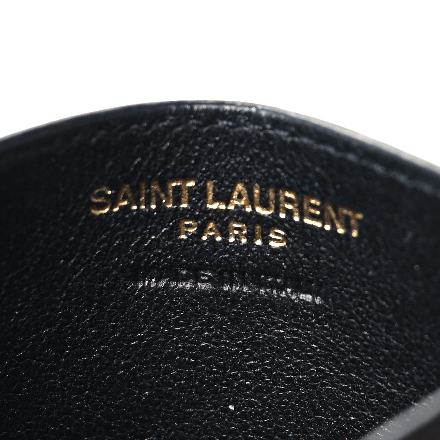 Saint Laurent Grain De Poudre Matelasse Chevron Monogram Credit Card Case Black 6 of 10