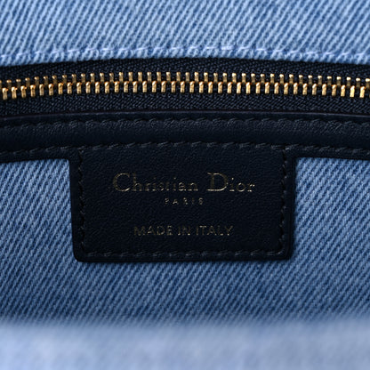 Christian Dior Denim Macrocannage Medium Caro Bag Blue 6 of 9