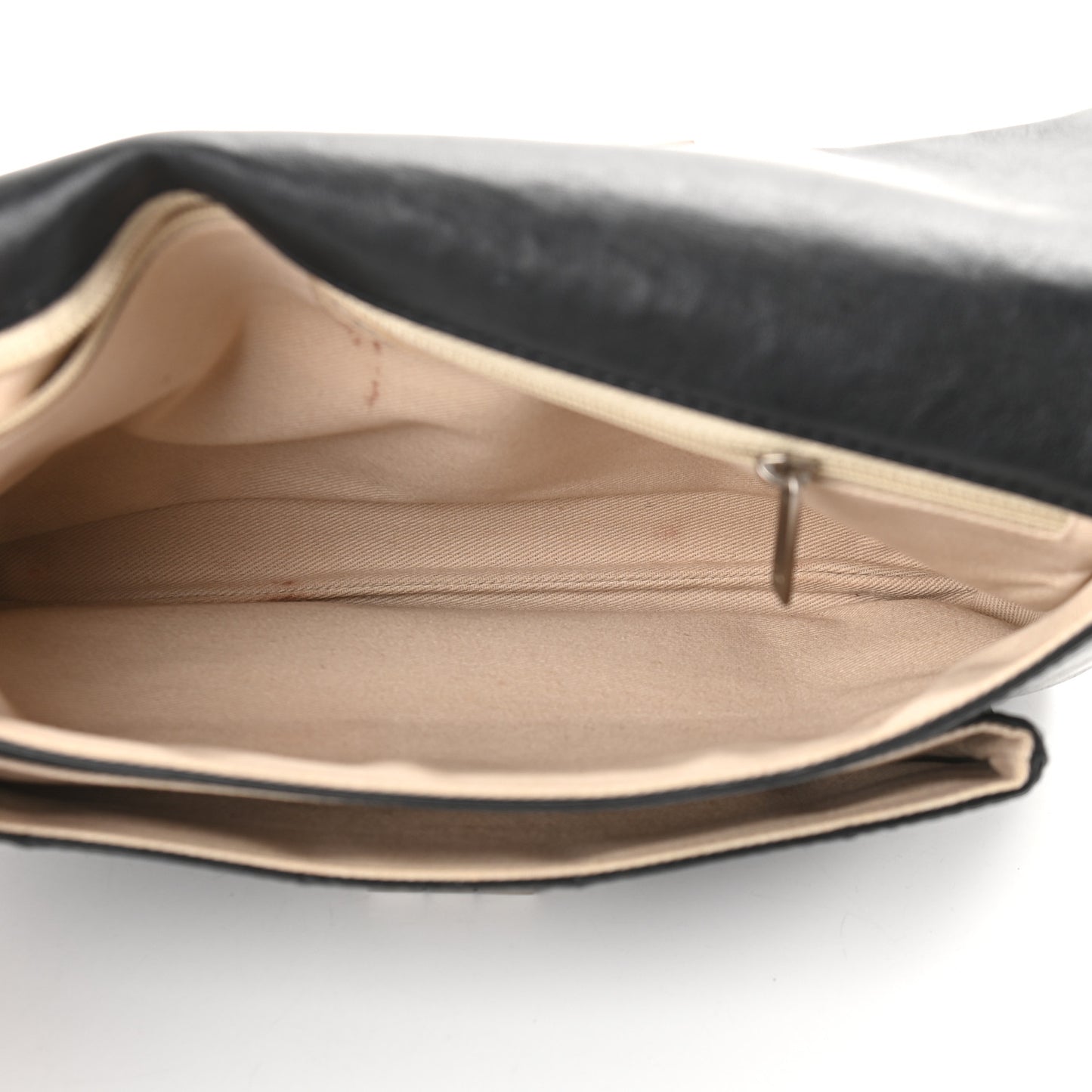 Lambskin Mademoiselle Chocolate Bar Shoulder Bag Black