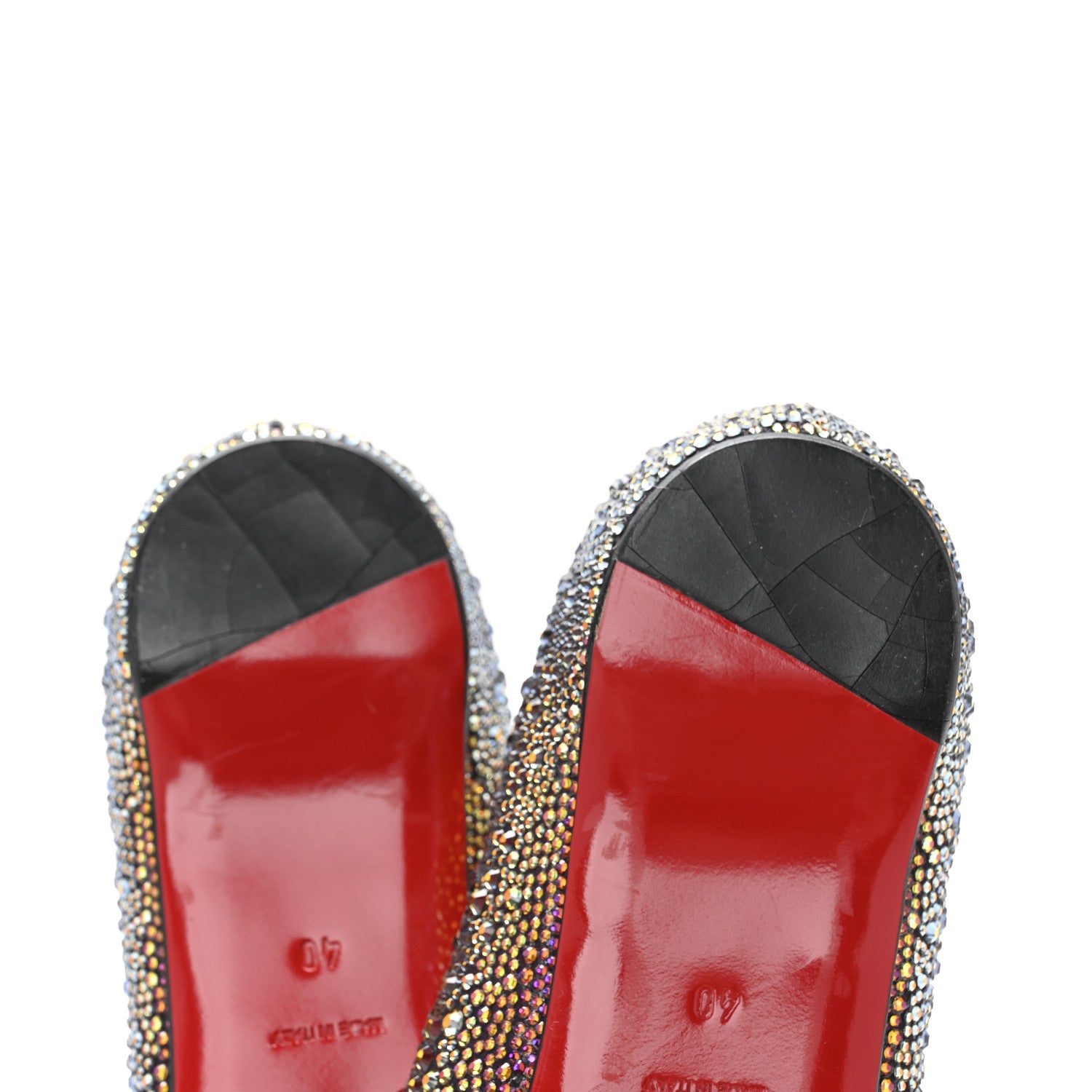 Christian Louboutin Suede Burma Strass Gozul Flats 40 Multicolor 9 of 9