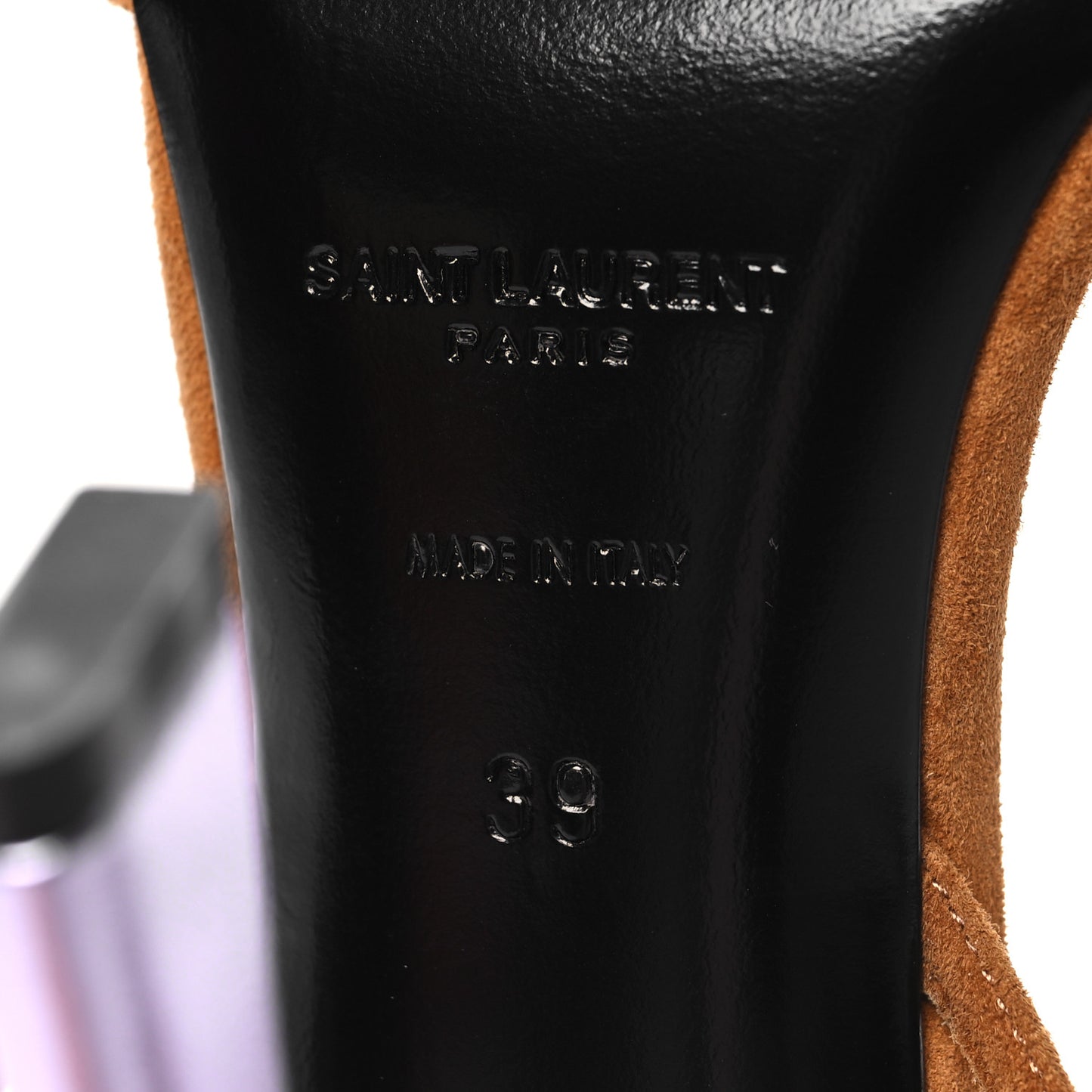 Suede Paz 105 Ankle Strap Sandals 39 Brown Purple