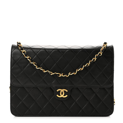 Chanel Lambskin Quilted Medium Single Flap Black 1 of 11