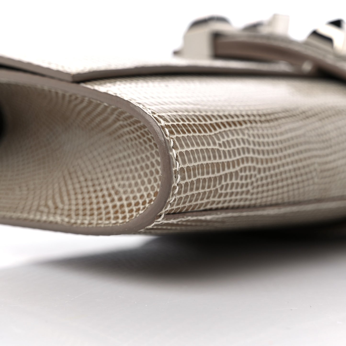 Lizard Medor Clutch 23 Ficelle