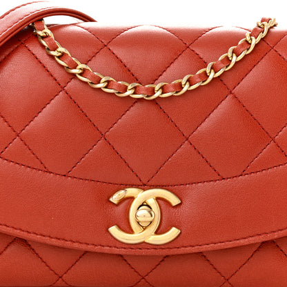 Chanel Lambskin Quilted Medium Vintage Flap Bag Red 8 of 11