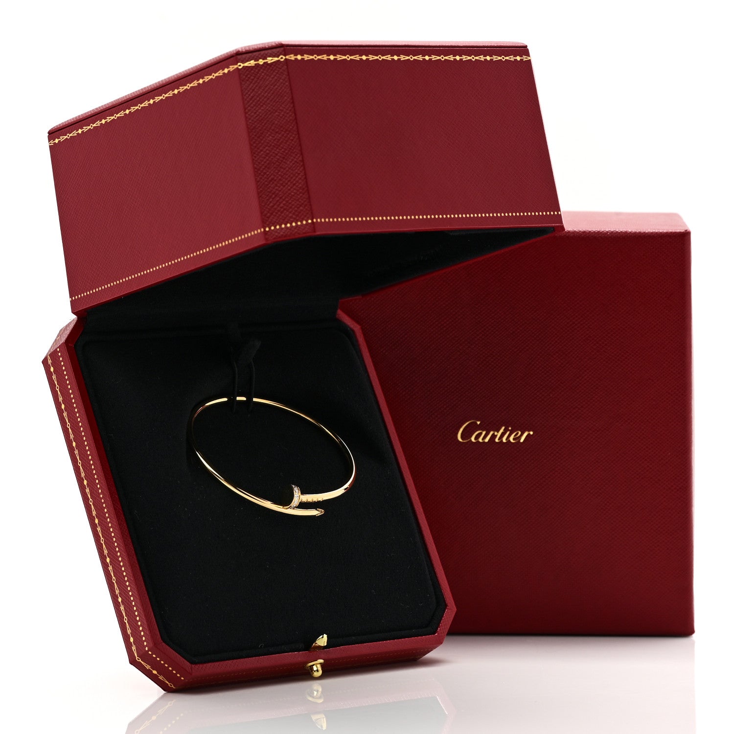 Cartier 18K Yellow Gold Diamond Small Juste Un Clou Bracelet 16 5 of 5