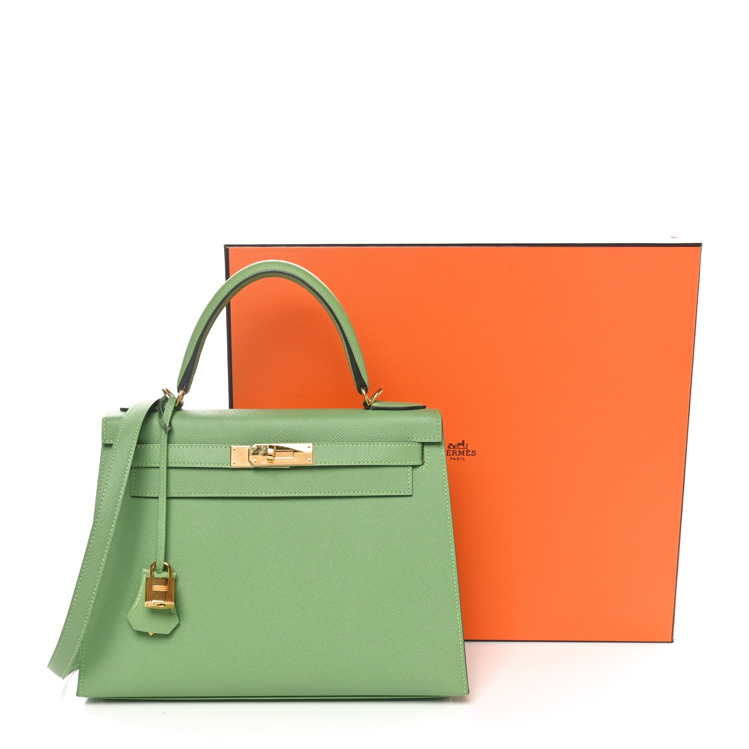 Hermes Epsom Kelly Sellier 28 Vert Criquet 11 of 11
