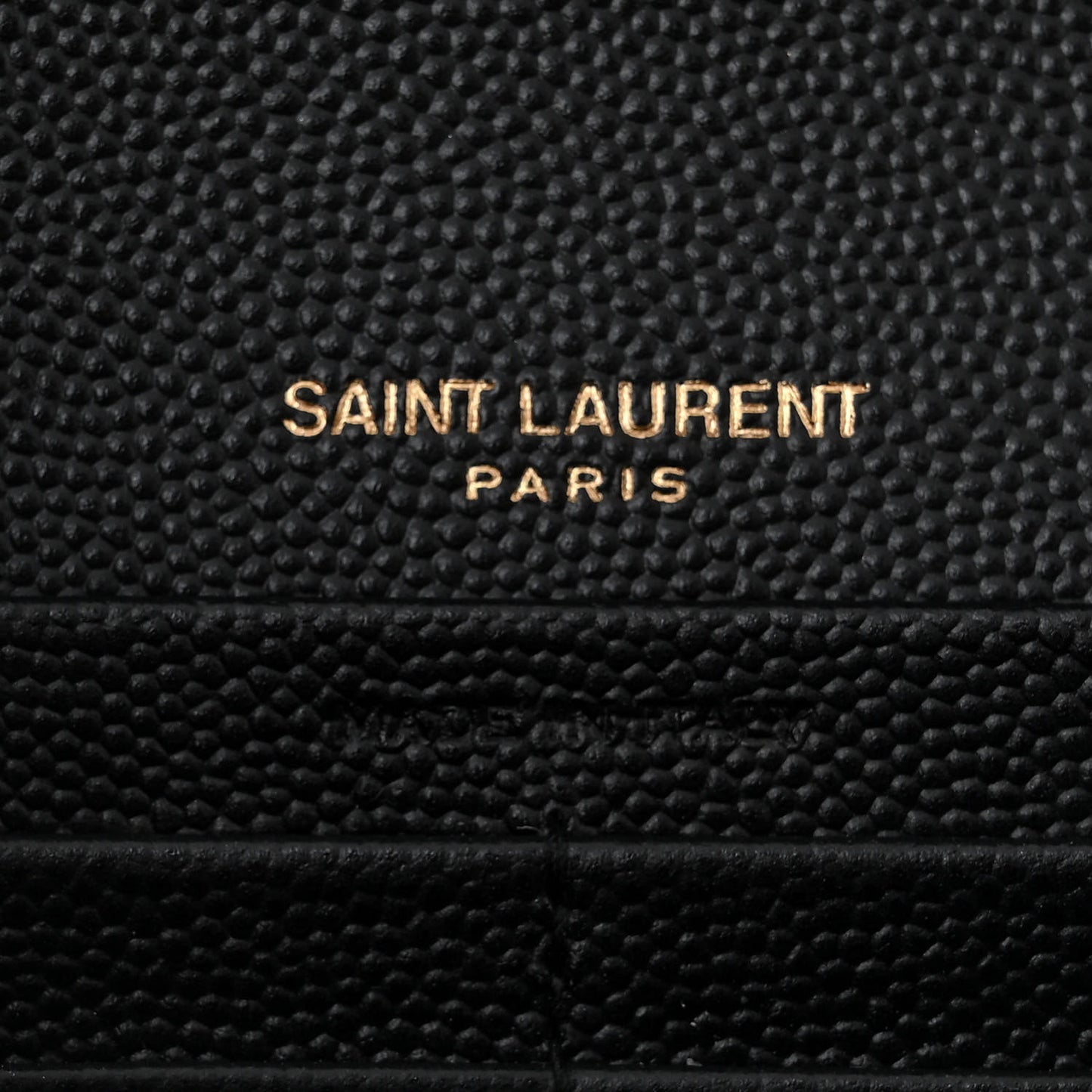 Grain De Poudre Matelasse Chevron Monogram Chain Wallet Black