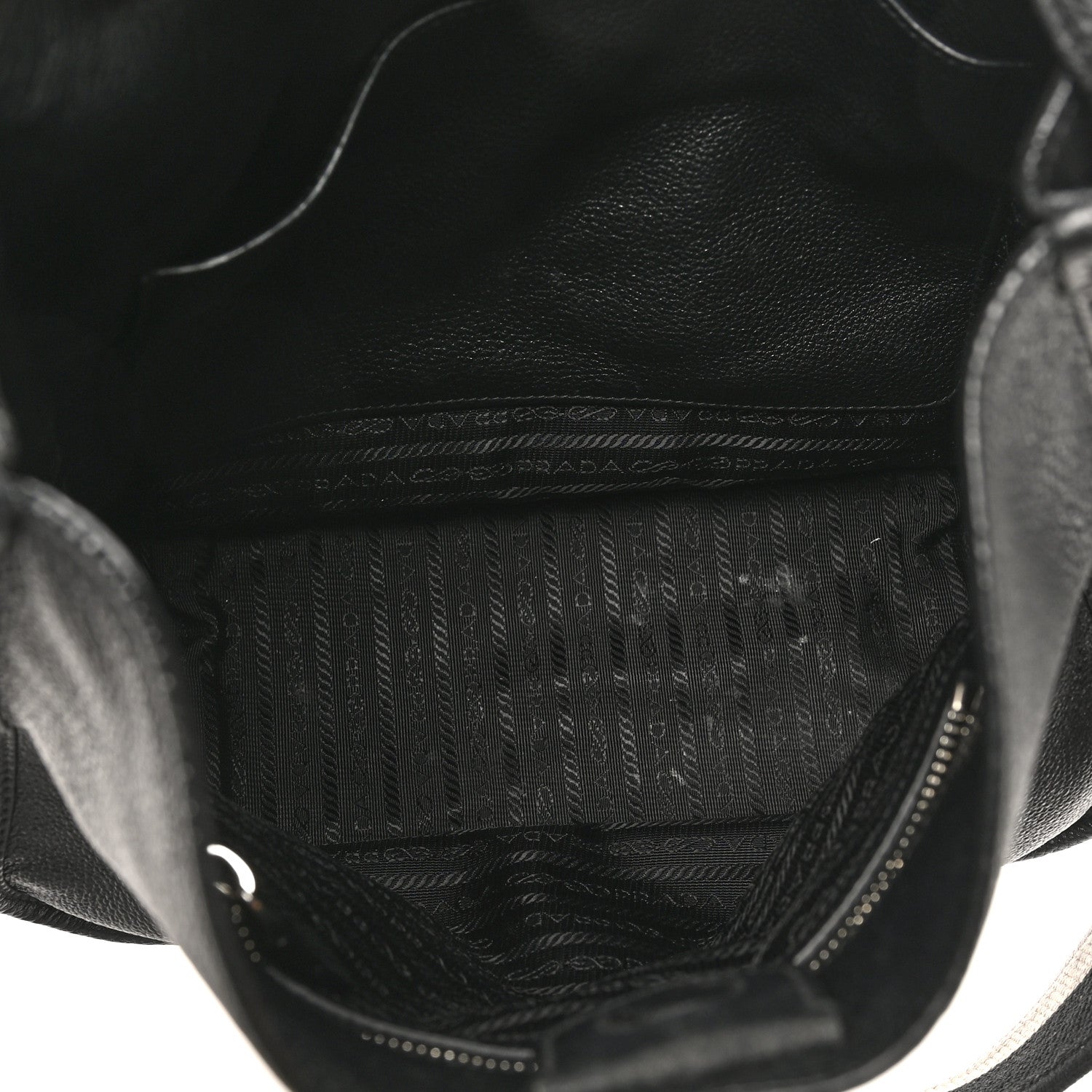 Prada Vitello Daino Soft Hobo Messenger Bag Black 5 of 9