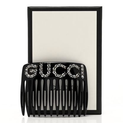 Gucci Resin Crystal Hair Comb Black 4 of 4