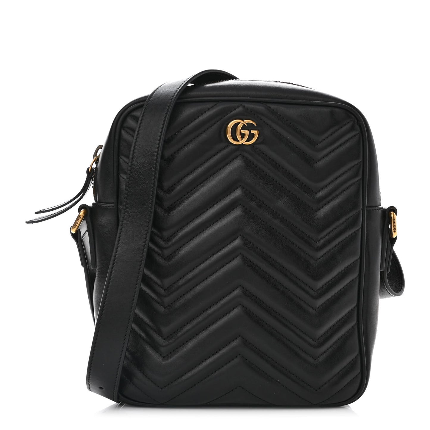 Calfskin Matelasse GG Marmont Travel Bag Black