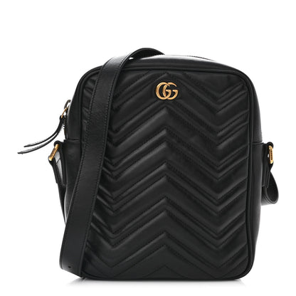 Gucci Calfskin Matelasse GG Marmont Travel Bag Black 1 of 9