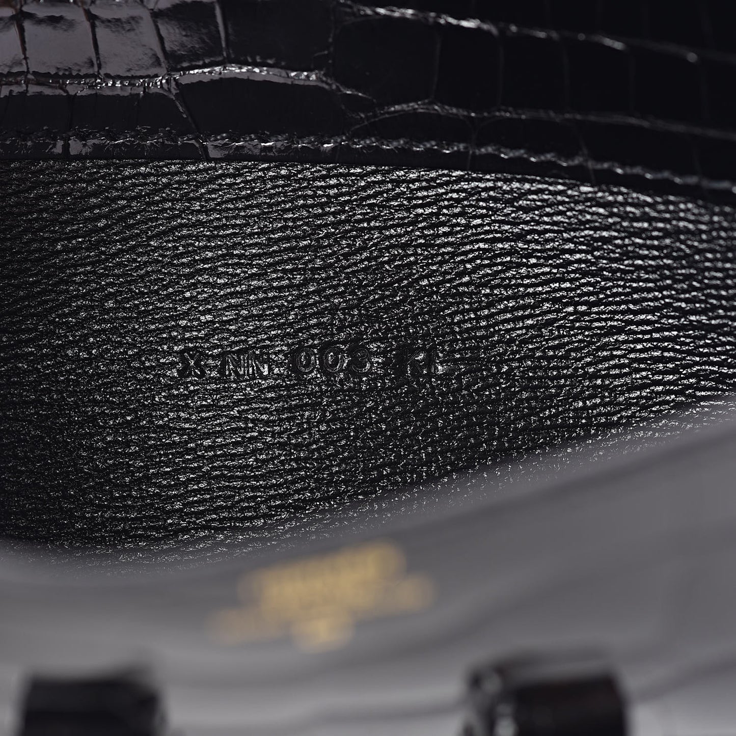Shiny Alligator Constance Wallet Black