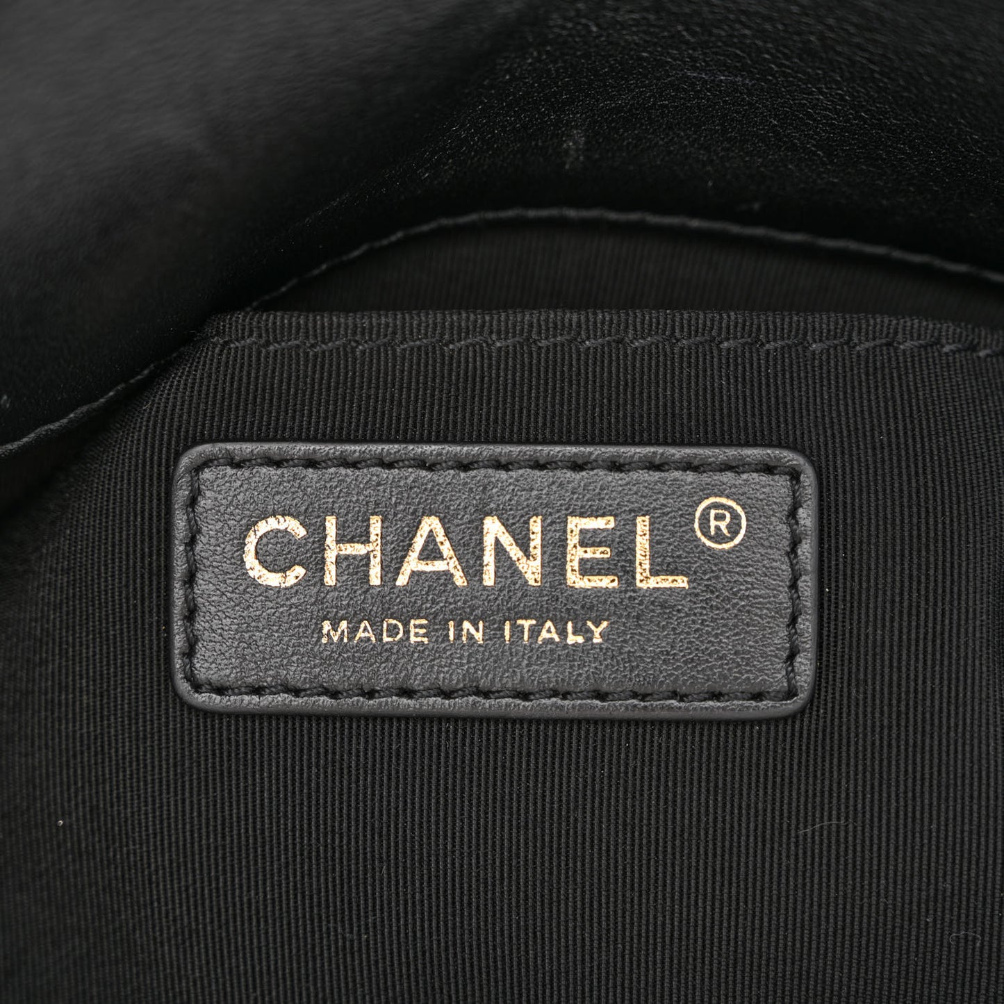 Calfskin Stitched Small Covered CC Flap Bag Black