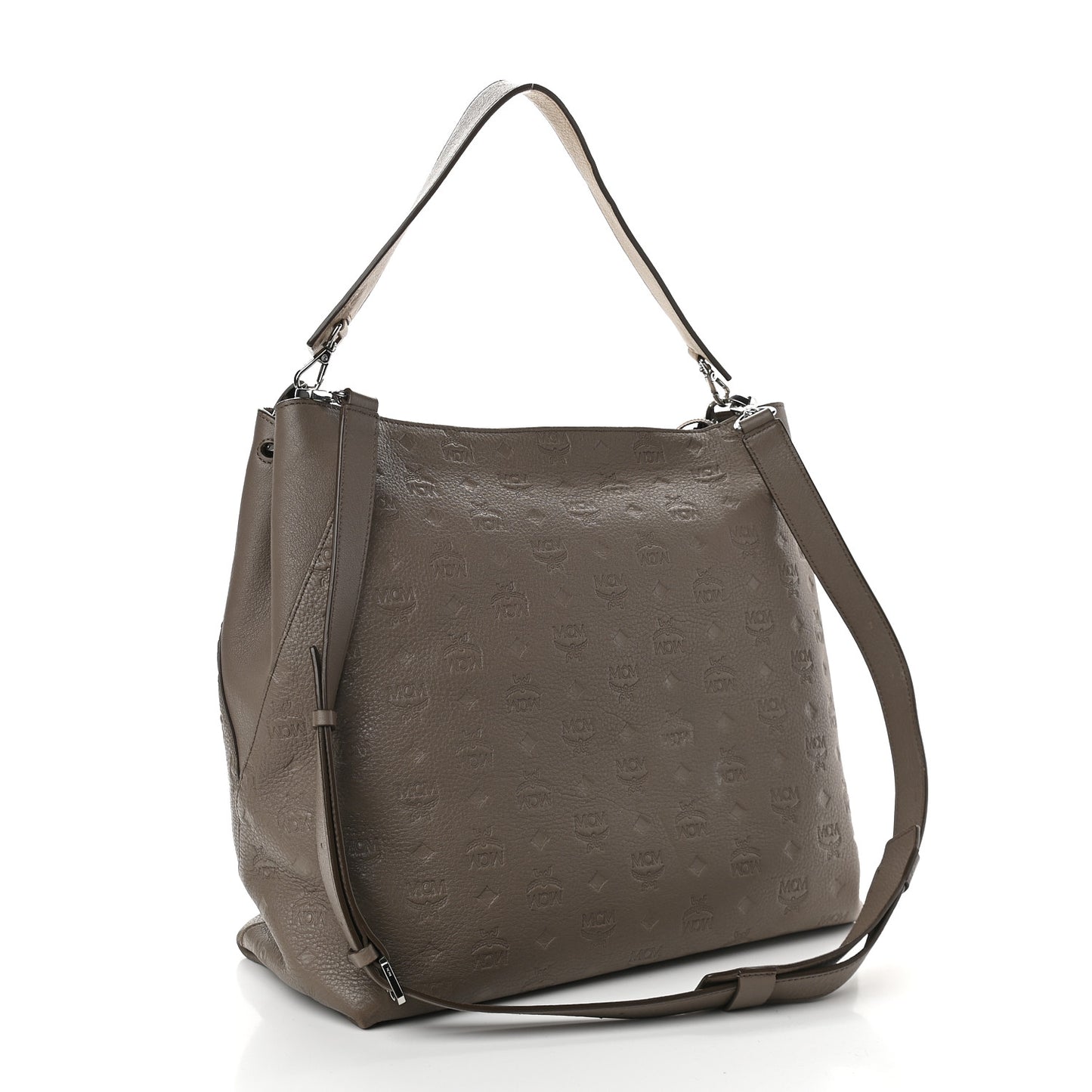 Calfskin Ottomar Monogram Medium Klara Hobo Taupe