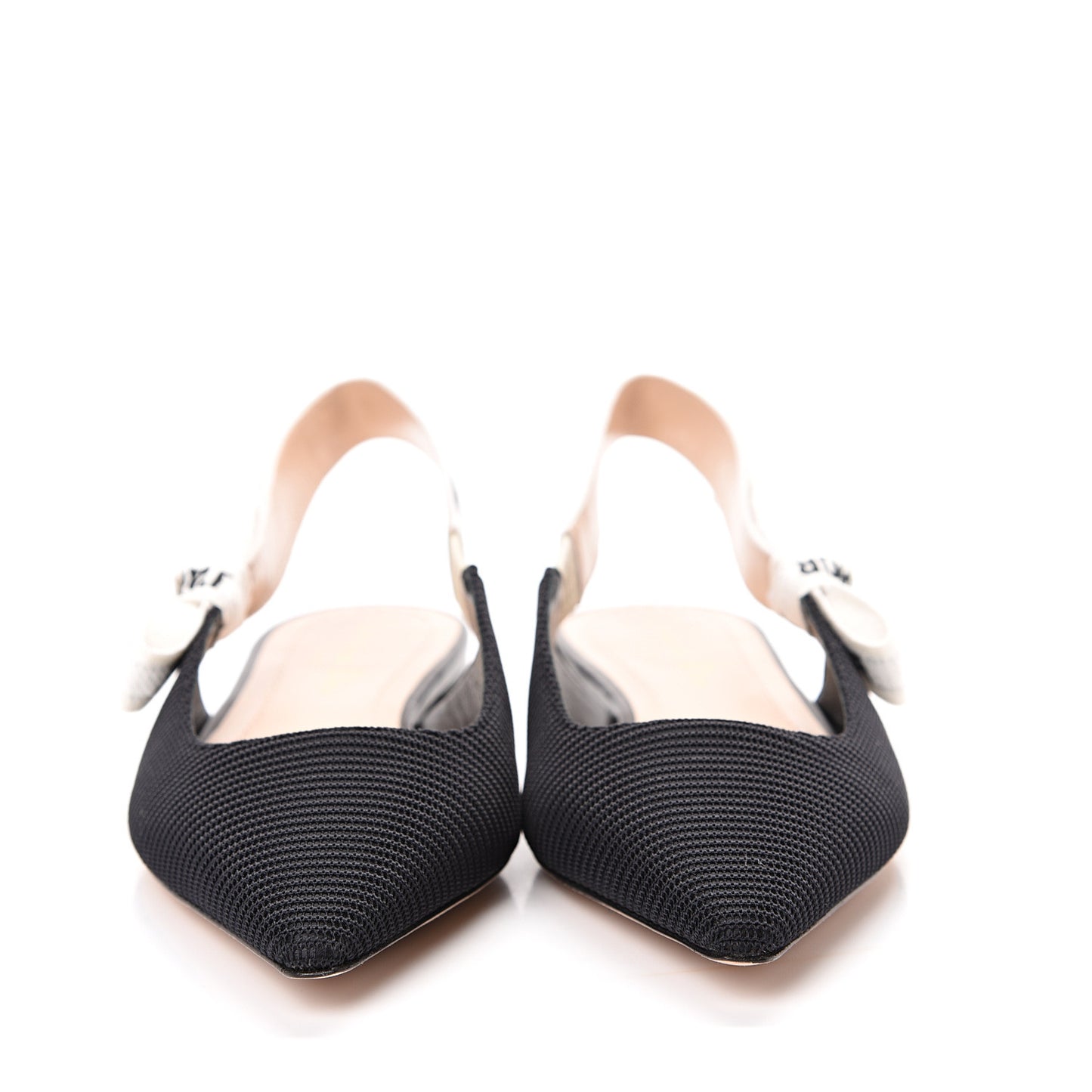 Technical Canvas Ribbon J'Adior Slingback Ballet Flats 37 Black