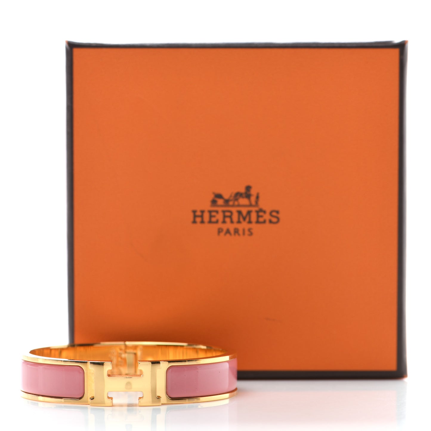 Enamel Narrow Clic Clac H Bracelet PM Rose Florida