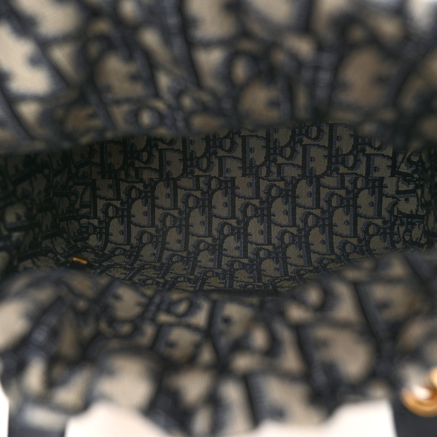 Wicker Oblique Medium Lady Dior Bag Blue