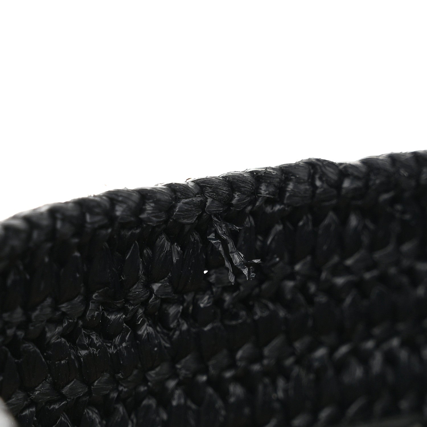 Celine Raffia Calfskin Nano Big Bag Bucket Black Natural 10 of 10