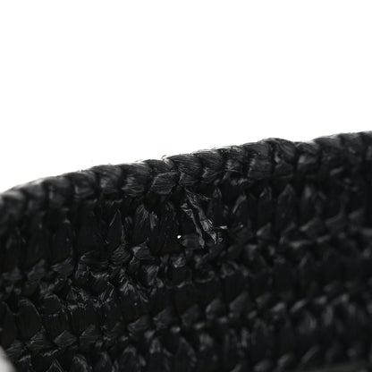 Celine Raffia Calfskin Nano Big Bag Bucket Black Natural 10 of 10