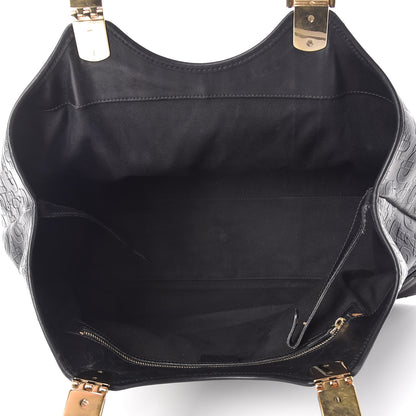 Gucci Calfskin Horsebit Embossed Large Glam Shoulder Bag Black 5 of 24