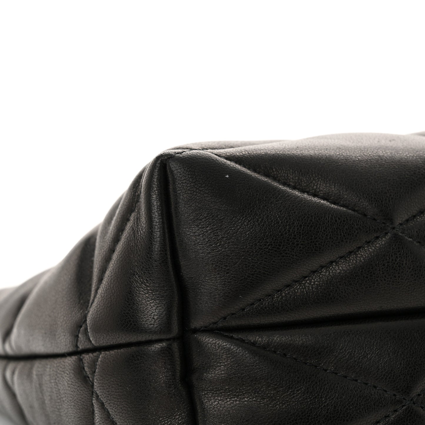 Lambskin Monogram Medium Sade Puffer Pouch Black