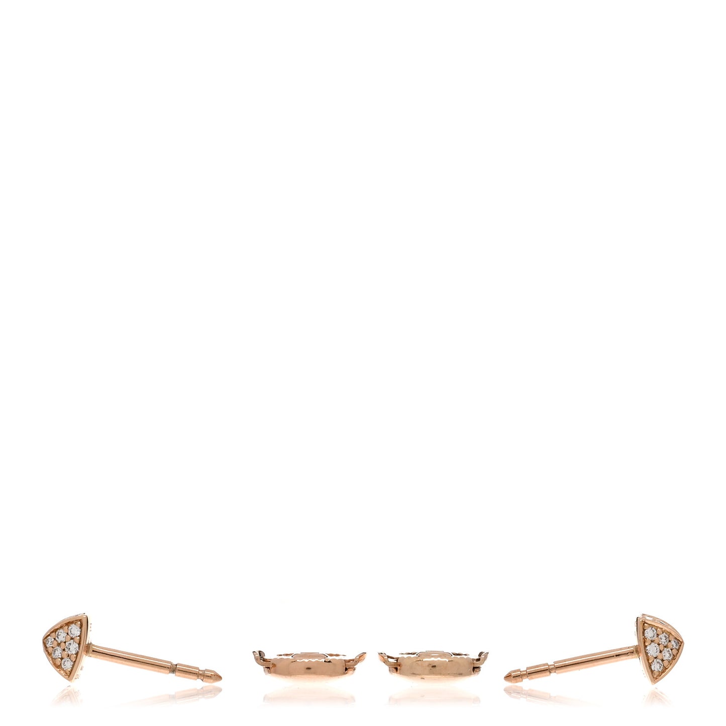 18K Rose Gold Diamond Clou d'H Stud Earrings