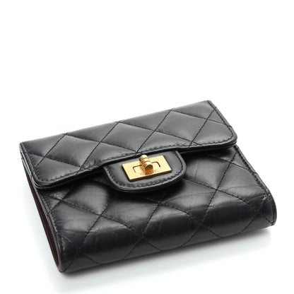 Chanel Aged Calfskin Quilted Reissue Compact Wallet Black 4 of 9