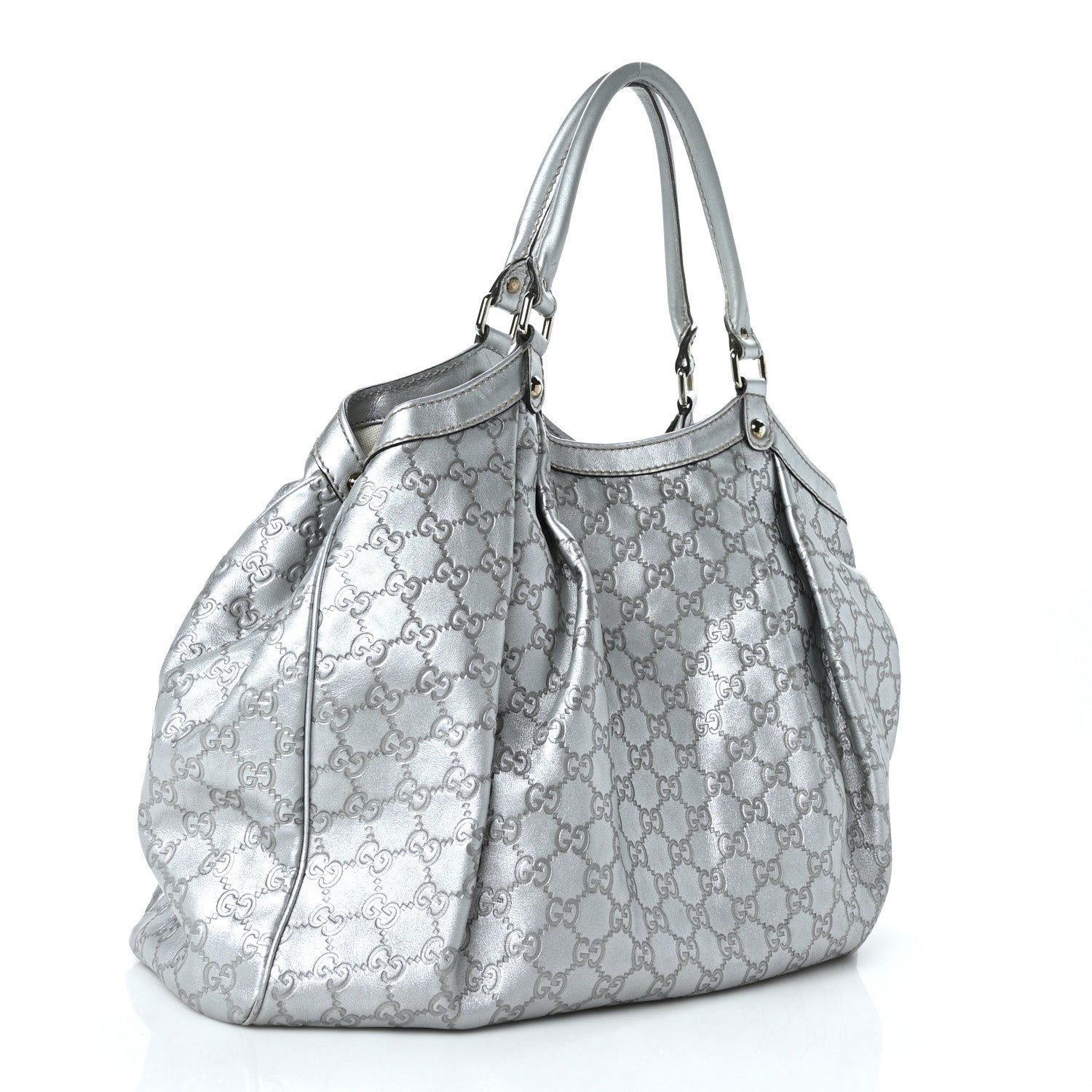 Gucci Guccissima Large Sukey Tote Silver 2 of 8