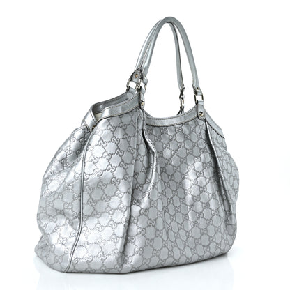 Gucci Guccissima Large Sukey Tote Silver 2 of 8