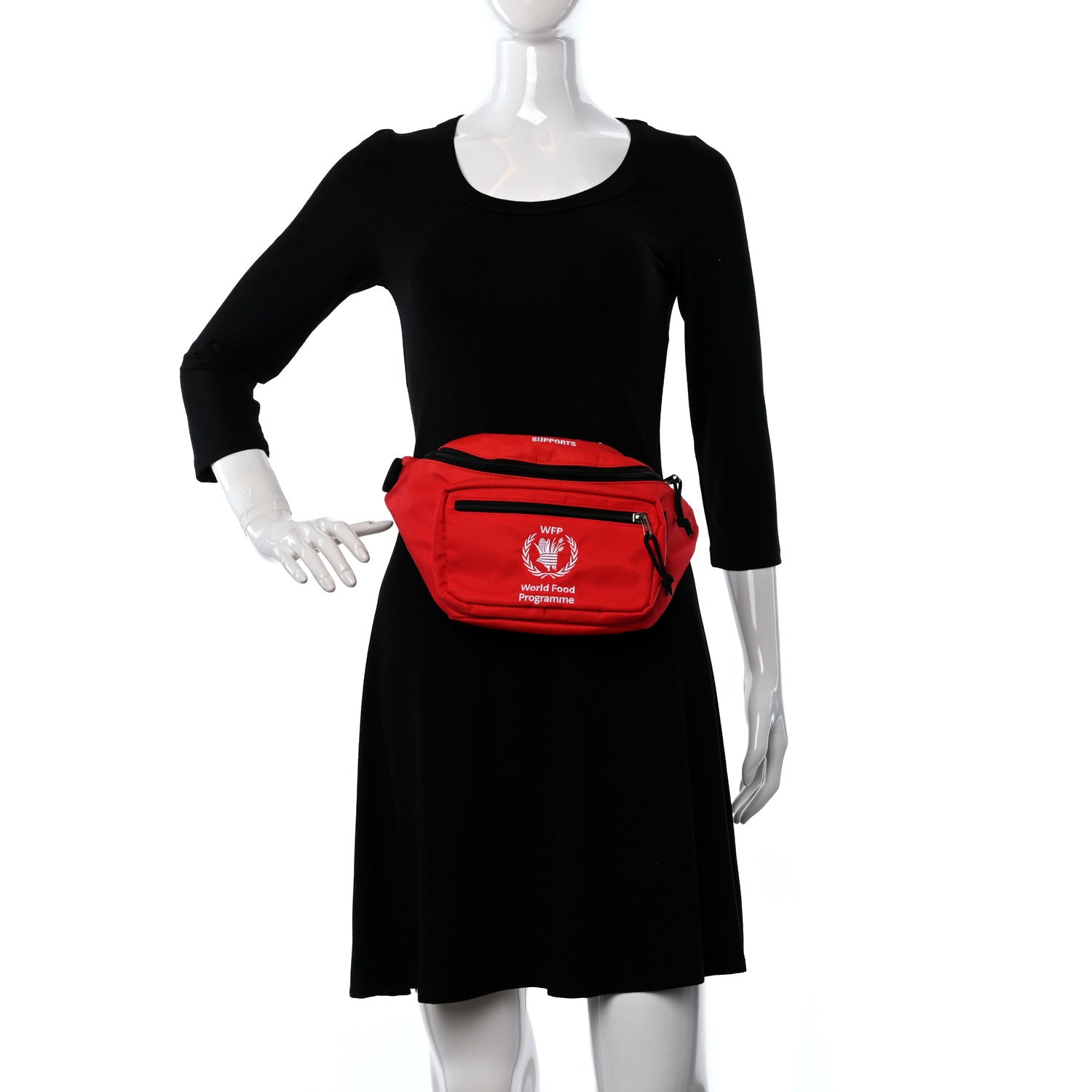Balenciaga Nylon WFP Belt Bag Red 2 of 9