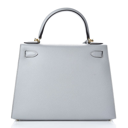 Hermes Epsom Kelly Sellier 28 Bleu Glacier 4 of 34